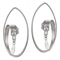 sea foam earrings in white gold with diamond briolettes