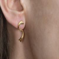 twirl earrings in gold