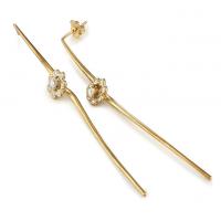 gold driftwood earrings with wreath attachment