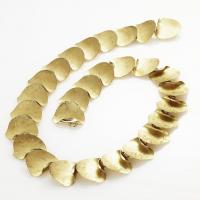 autumn leaf necklace in gold