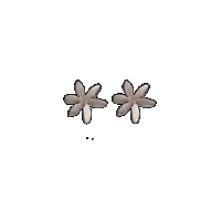 Priya Himatsingka Flat Flower Silver Medium Earrings