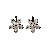 priya himatsingka lace flower silver hook earrings
