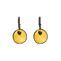 priya himatsingka abstract gold oval hook earrings