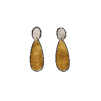 priya himatsingka flat paper gold teardrop earrings