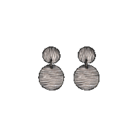 priya himatsingka water drop mini silver earrings (patina)