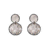 priya himatsingka water drop medium silver earrings (patina)