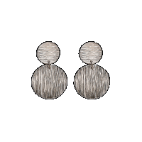 priya himatsingka water drop large silver earrings (patina)