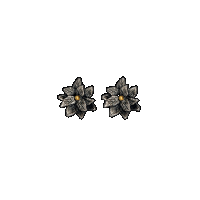 priya himatsingka wax flower pointed small earrings (patina)