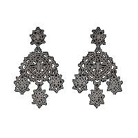 priya himatsingka madeline 3-drop earrings (patina)