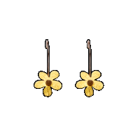 priya himatsingka flat flower gold hook rounded earrings