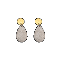 priya himatsingka flat paper silver teardrop earrings