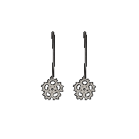 priya himatsingka madeline small flower swing hook earrings