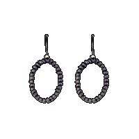 priya himatsingka victoria oval outline hook earrings (patina)