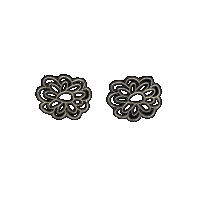 priya himatsingka kellie flower medium stud earrings (patina)