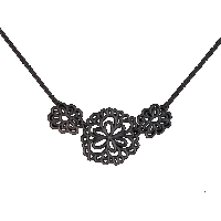 priya himatsingka kellie 3 cluster necklace (patina)