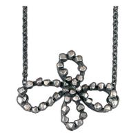 priya himatsingka victoria silver flower pendant necklace (patina)