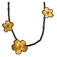 priya himatsingka daniel flower 3 flower (all-gold) necklace