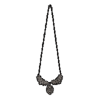 priya himatsingka madeline crescent teardrop necklace (patina)
