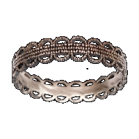 priya himatsingka victoria scalloped thin bangle (patina)