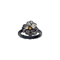 priya himatsingka wax flower rounded large ring (patina)