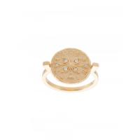ana khouri compass coin diamond ring