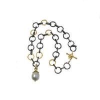 bark & branch necklace with tahitian pearl pendant