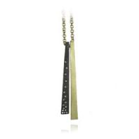 double bar starry night necklace