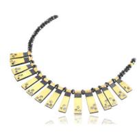 fairy dust charm necklace with black diamond chain