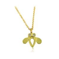 open bee charm necklace