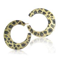 large cheetah hoop earrings