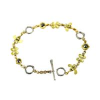 bee & flower link bracelet