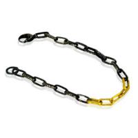 pave and gold link bracelet
