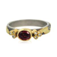 cheetah print with orange sapphire ring
