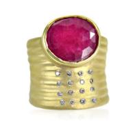 pink sapphire corset ring