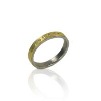 wedding band in 18k/palladium with diamonds