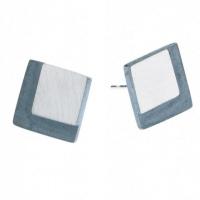 eclipse large square post earrings