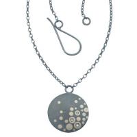 scribble circle bubble necklace
