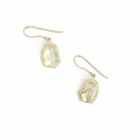 diamond slice drop earrings