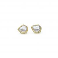 keshi pearl earrings