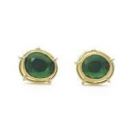green tourmaline earrings - small