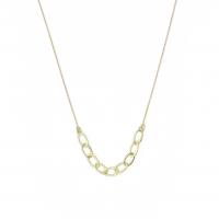 petite gold link pendant necklace