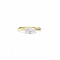 recycled east-west marquis solitaire
