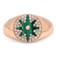 star signet malachite ring