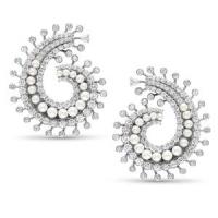 pearl and diamonds earrings