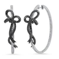 bow hoop earrings