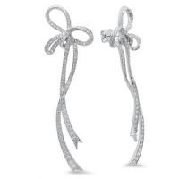 diamond bow earring