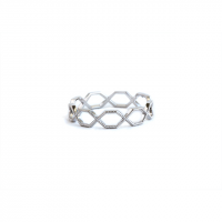 beaded hexagon eternity ring