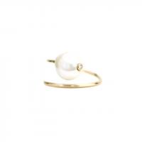 baroque pearl coil ring