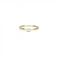 petite asscher diamond stacker ring