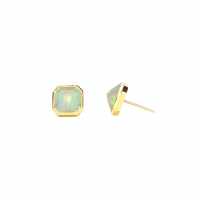 maman square bezel opal earrings